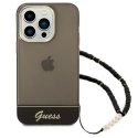 Guess GUHCP14LHGCOHK iPhone 14 Pro6,1" czarny/black hardcase Translucent Pearl Strap