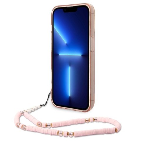 Guess GUHCP14XHGCOHP iPhone 14 Pro Max6,7" różowy/pink hardcase Translucent Pearl Strap