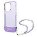 Guess GUHCP14XHGCOHU iPhone 14 Pro Max6,7" fioletowy/purple hardcase Translucent Pearl Strap