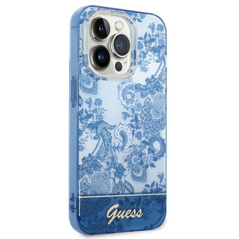 Guess GUHCP14XHGPLHB iPhone 14 Pro Max6,7" niebieski/blue hardcase Porcelain Collection