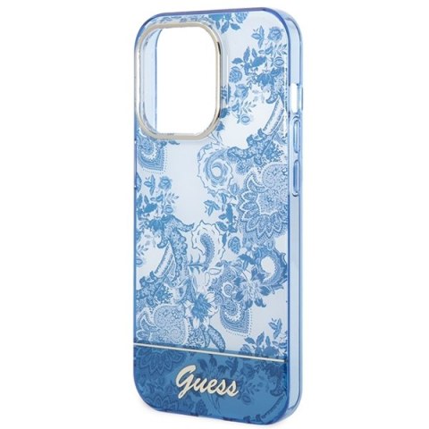 Guess GUHCP14XHGPLHB iPhone 14 Pro Max6,7" niebieski/blue hardcase Porcelain Collection