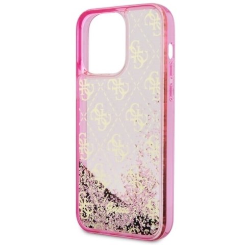 Guess GUHCP14XLC4PSGP iPhone 14 Pro Max6.7" różowy/pink hardcase Liquid Glitter 4G Transculent