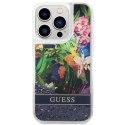 Guess GUHCP14XLFLSB iPhone 14 Pro Max6,7" niebieski/blue hardcase Flower Liquid Glitter
