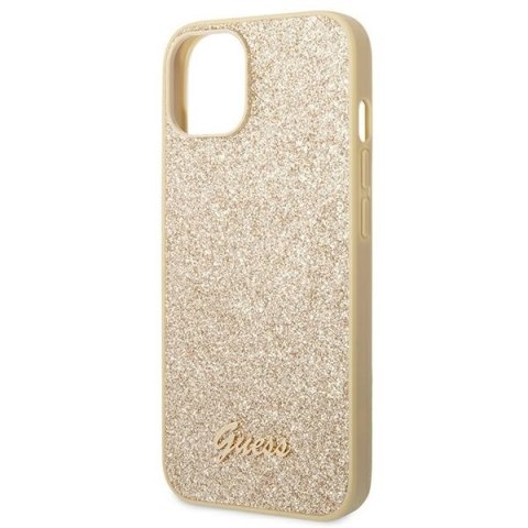 Guess GUHCP14MHGGSHD iPhone 14 Plus / 15 Plus 6.7" złoty/gold hard case Glitter Script