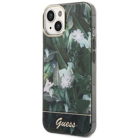 Guess GUHCP14MHGJGHA iPhone 14 Plus / 15 Plus 6.7" zielony/green hardcase Jungle Collection