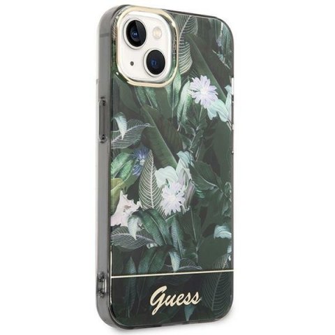 Guess GUHCP14MHGJGHA iPhone 14 Plus / 15 Plus 6.7" zielony/green hardcase Jungle Collection