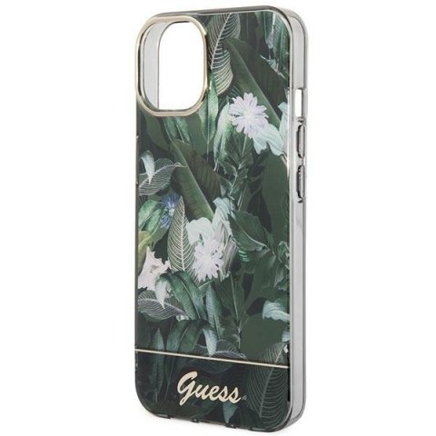 Guess GUHCP14MHGJGHA iPhone 14 Plus / 15 Plus 6.7" zielony/green hardcase Jungle Collection