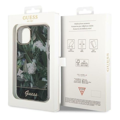 Guess GUHCP14MHGJGHA iPhone 14 Plus / 15 Plus 6.7" zielony/green hardcase Jungle Collection
