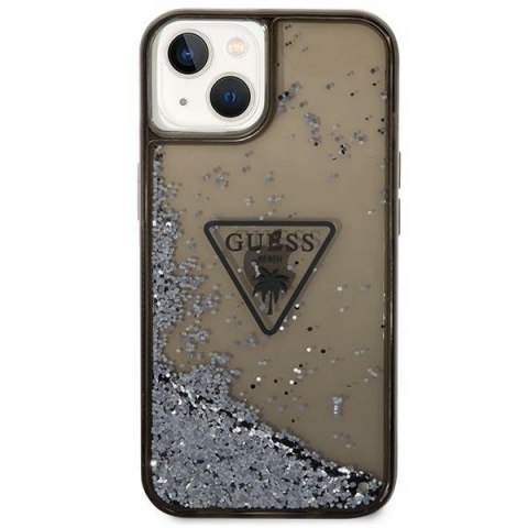 Guess GUHCP14MLFCTPK iPhone 14 Plus/ 15 Plus 6.7" czarny/black hardcase Liquid Glitter Palm Collection