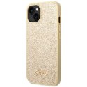 Guess GUHCP14SHGGSHD iPhone 14 / 15 / 136.1" złoty/gold hard case Glitter Script