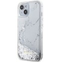 Guess GUHCP14SLCSGSGH iPhone 14 / 15 /13 6.1" biały/white hardcase Liquid Glitter Marble