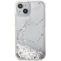 Guess GUHCP14SLCSGSGH iPhone 14 / 15 /13 6.1" biały/white hardcase Liquid Glitter Marble