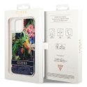 Guess GUHCP14SLFLSB iPhone 14 / 15 / 13 6.1" niebieski/blue hardcase Flower Liquid Glitter