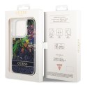 Guess GUHCP14XLFLSB iPhone 14 Pro Max6,7" niebieski/blue hardcase Flower Liquid Glitter