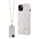 Guess GUHCP14XP4TDSCPP iPhone 14 Pro Max6.7" różowy/pink hardcase Crossbody 4G Metal Logo