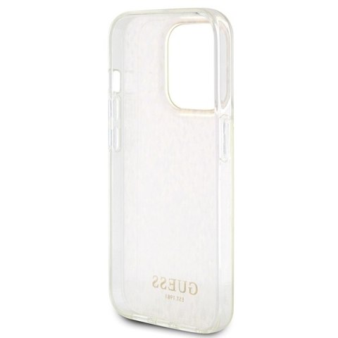 Guess GUHCP15LHDECMP iPhone 15 Pro 6.1" różowy/pink hardcase IML Faceted Mirror Disco Iridescent