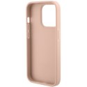 Guess GUHCP15LPCRTHCP iPhone 15 Pro 6.1" różowy/pink hardcase Croco Triangle Metal Logo