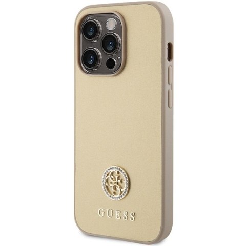 Guess GUHCP15LPS4DGPD iPhone 15 Pro 6.1" złoty/gold hardcase Strass Metal Logo
