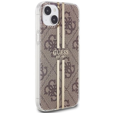 Guess GUHCP15MH4PSEGW iPhone 15 Plus / 14 Plus 6.7" brązowy/brown hardcase IML 4G Gold Stripe