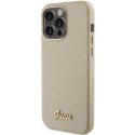 Guess GUHCP15XPGMCSD iPhone 15 Pro Max 6.7" złoty/light gold hardcase Glitter Glossy Script