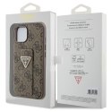 Guess GUHCP15SPGS4TDW iPhone 15 / 14 / 13 6.1" brązowy/brown hardcase Grip Stand 4G Triangle Strass