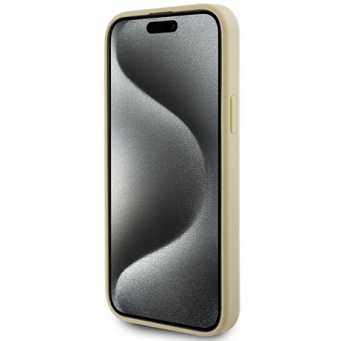 Guess GUHCP15SPS4DGPD iPhone 15 / 14 / 13 6.1" złoty/gold hardcase Leather 4G Metal Logo Strass