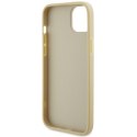 Guess GUHCP15SPS4DGPD iPhone 15 / 14 / 13 6.1" złoty/gold hardcase Leather 4G Metal Logo Strass