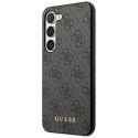Guess GUHCS23SG4GFGR S23 S911 szary/grey hardcase 4G Metal Gold Logo