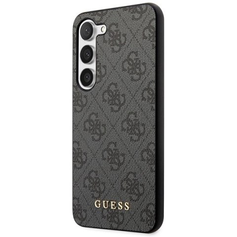 Guess GUHCS23SG4GFGR S23 S911 szary/grey hardcase 4G Metal Gold Logo