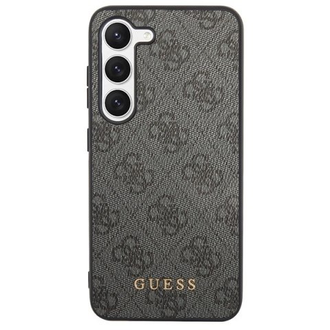 Guess GUHCS23SG4GFGR S23 S911 szary/grey hardcase 4G Metal Gold Logo