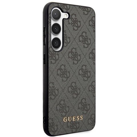 Guess GUHCS23SG4GFGR S23 S911 szary/grey hardcase 4G Metal Gold Logo