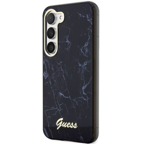 Guess GUHCS23SPCUMAK S23 S911czarny/black hardcase Marble