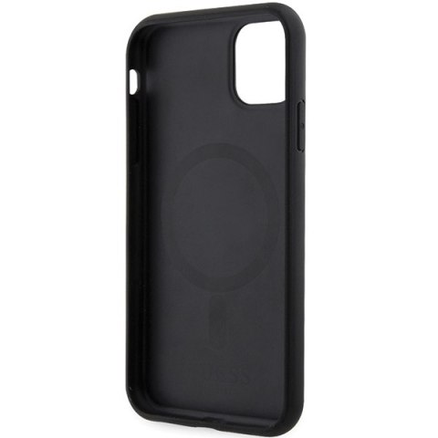 Guess GUHMN61HGCFSEK iPhone 11 / Xr 6.1"czarny/black hardcase GCube Stripes MagSafe