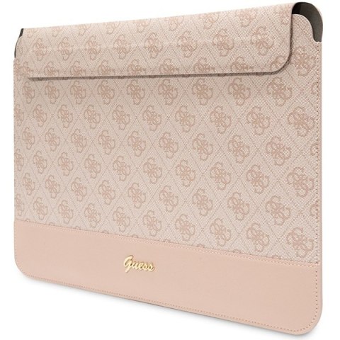 Guess Sleeve GUCS14PS4SGP 14" różowy/pink 4G Stripe Metal Logo