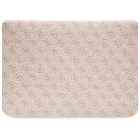 Guess Sleeve GUCS14PS4SGP 14" różowy/pink 4G Stripe Metal Logo