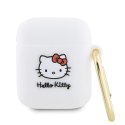 Hello Kitty HKA23DKHSH Airpods 1/2 coverbiały/white Silicone 3D Kitty Head