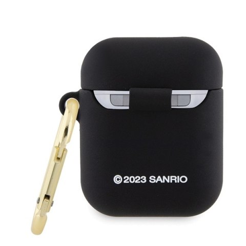 Hello Kitty HKA23DKHSK Airpods 1/2 coverczarny/black Silicone 3D Kitty Head