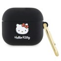 Hello Kitty HKA33DKHSK Airpods 3 coverczarny/black Silicone 3D Kitty Head