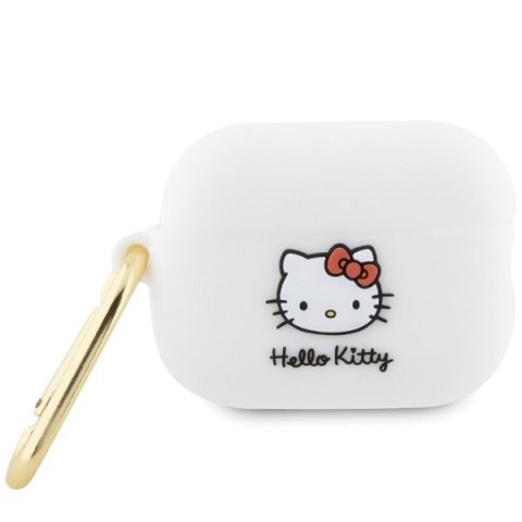 Hello Kitty HKAP23DKHSH Airpods Pro 2(2022/2023) cover biały/white Silicone 3D Kitty Head