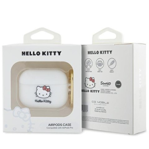 Hello Kitty HKAP3DKHSH Airpods Pro coverbiały/white Silicone 3D Kitty Head