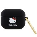 Hello Kitty HKAP3DKHSK Airpods Pro coverczarny/black Silicone 3D Kitty Head
