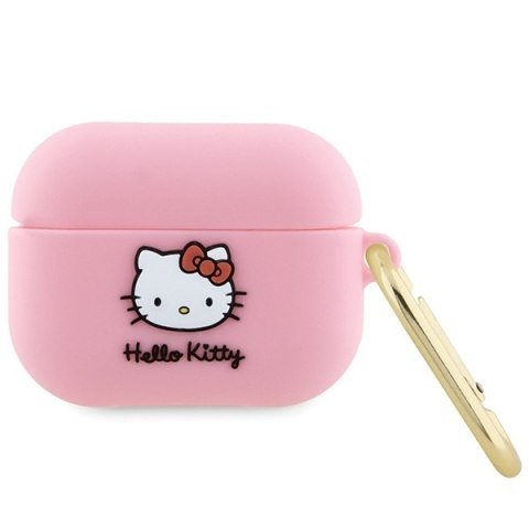 Hello Kitty HKAP3DKHSP Airpods Pro coverróżowy/pink Silicone 3D Kitty Head