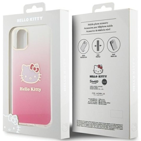Hello Kitty HKHCN61HDGKEP iPhone 11 / Xr 6.1" różowy/pink hardcase IML Gradient Electrop Kitty Head