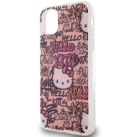 Hello Kitty HKHCN61HDGPTP iPhone 11 / Xr 6.1" różowy/pink hardcase IML Tags Graffiti