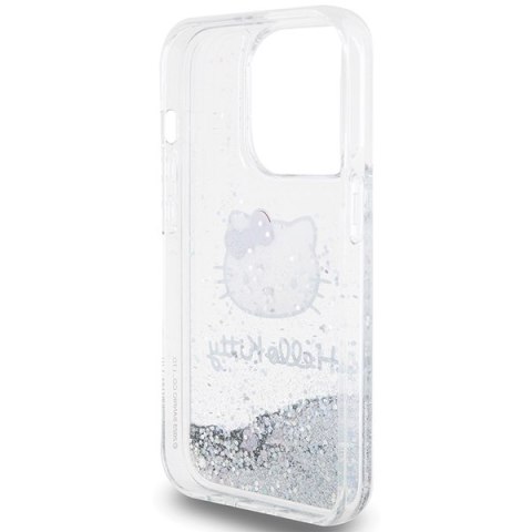 Hello Kitty HKHCP13LLIKHET iPhone 13 Pro / 13 6.1" srebrny/silver hardcase Liquid Glitter Charms Kitty Head