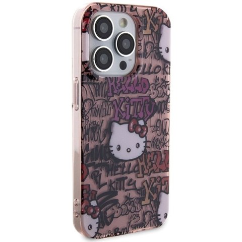 Hello Kitty HKHCP14LHDGPTP iPhone 14 Pro 6.1" różowy/pink hardcase IML Tags Graffiti