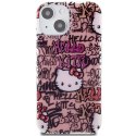 Hello Kitty HKHCP15SHDGPTP iPhone 15 / 14 / 13 6.1" różowy/pink hardcase IML Tags Graffiti
