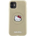 Hello Kitty HKHMN61PGHCKD iPhone 11 / Xr6.1" złoty/gold hardcase Leather Kitty Head MagSafe