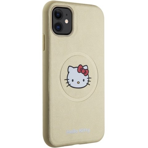 Hello Kitty HKHMN61PGHCKD iPhone 11 / Xr6.1" złoty/gold hardcase Leather Kitty Head MagSafe
