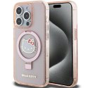 Hello Kitty HKHMP15LHRSGEP iPhone 15 Pro6.1" różowy/pink hardcase Ring Stand Glitter Electrop Logo MagSafe